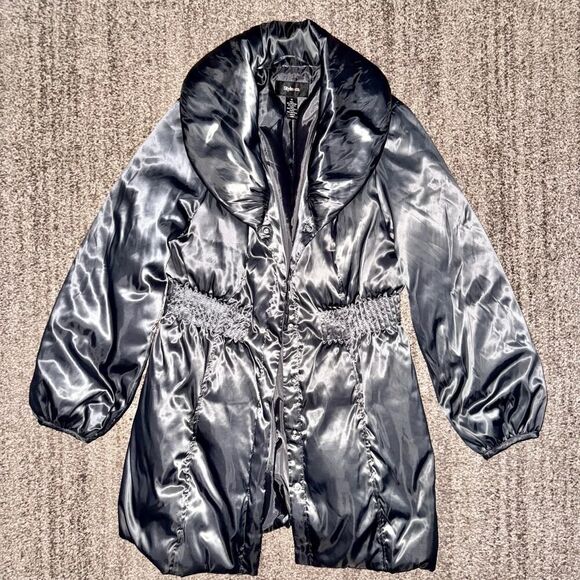 Style & Co Women's Water Repellent Puffer Coat Parka Jacket Gray Size Medium - Picture 1 of 10